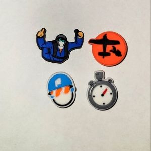 4 Skydiving Jibbitz Charms